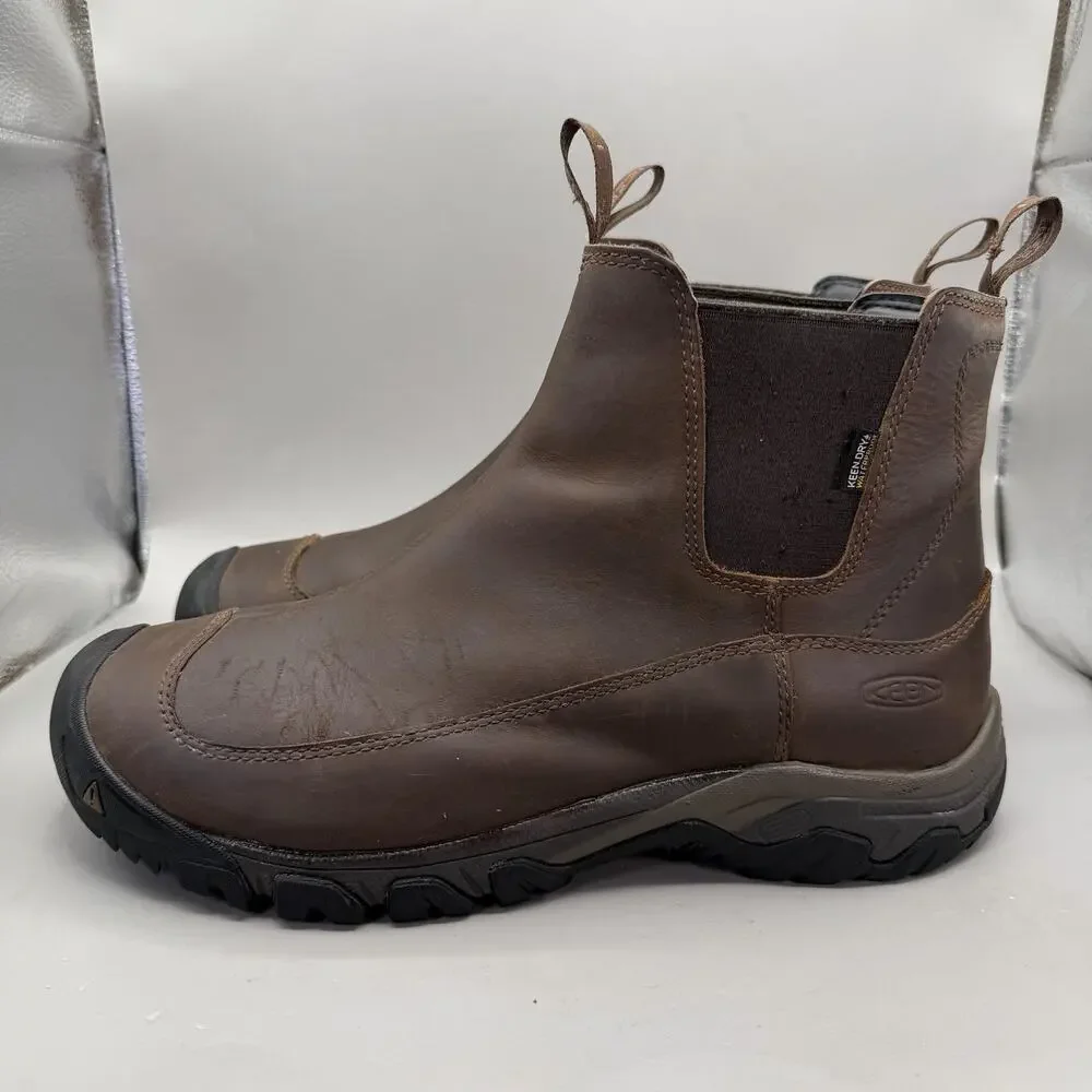 KEEN Anchorage III Waterproof Insulated Chelsea Snow Boots Mens Size 14 Brown
